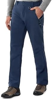 33,000ft Men's Winter Snow Ski Fleece Lined Pants Warm Waterproof Softshell Insulated for Snowboard Outdoor Work Hiking