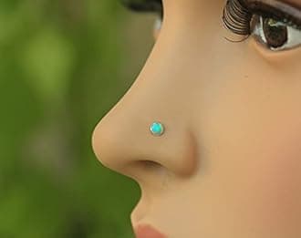 3mm Opal piercing nose stud