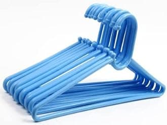 Plastic Clothes Hanger Set of 60 Clothes Hnager for Wardrobe Garments Hanging Blue