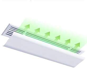 Adjustable AC air Deflector Suitable for Central air conditioner's Register and Grille,Air Outlet Anti-Direct Blowing Baffle Wind Guide Cover for Home/Office/ (20 * 40CM)