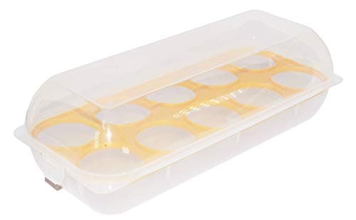 SweetDays Covered Egg Holder for Refrigerator Storage Container Hold 10 Eggs