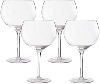 4-Pack Plastic Gin Glasses – Clear, Stylish and Durable, Perfect for Cocktails and Outdoor Events Reusable 600ml BBQ Party Cups G&T Drinkware