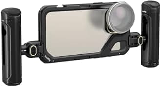 Dual Handheld Phone Cage Kit for iPhone 15 Pro Max, Mobile Video Rig Cage Kit with Wireless Quick Release Dual Handles for Video Recording/YouTube/Live Streaming/Vlog - 4392