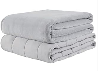 Degrees of Comfort Weighted Blanket 25 Pounds Queen Size for Adults with Removable Cover, Heavy Blanket Washable Cozy Heat Warm Minky Plush Cover Included, Micro Glass Beads, 60x80 Queen Size, Grey