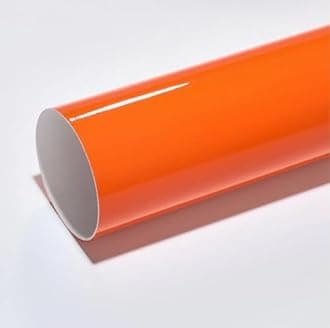 Vinyl Car Wrap Sheet Roll Film Sticker Decal Waterproof Car Styling Wrap Auto Vehicle Accessories (24" x 80 Inches, Glossy Orange)