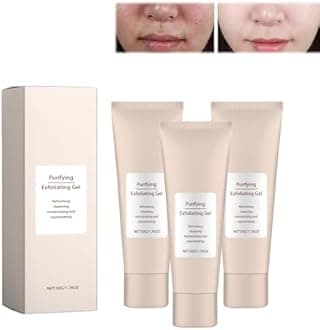 Purifying Exfoliating Gel -,Cream, Face and Body Exfoliating Scrub Gel for All Skin (3 PCS)