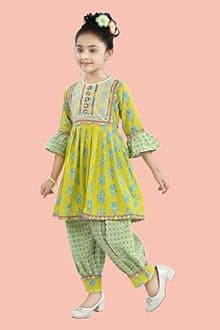 Arshia Fashions Girls Ethnic Wear Kurti and Dhoti Pant Set
