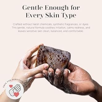 era of nature Best Raw ORGANIC AFRICAN BLACK SOAP, for Dry Skin and Skin Conditions. Pure & Natural Ingredients, Imported From Ghana - 1lb (16oz)