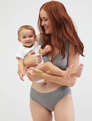 Motherhood Maternity Womens Soft Cotton Spandex Wrap Front Maternity & Nursing Sleep Bralette Bra S-3x