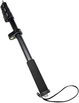 1.5M 5FT Telescopic GPS Pole Survey Rod, Mini Prism Pole with Spirit Level Bubble, 5/8" Thread for RTK GPS GNSS Total Station, Aluminum Alloy