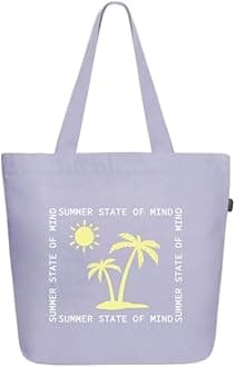 Ecoright Large Canvas Tote Bag for Women, Zipper Handbags for Women with Inner Pocket for Shopping, Office & travel tote bag