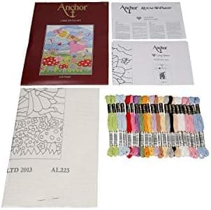 Fairy Land Long Stitch Kit-11"X7-3/4" Stitched In Wool