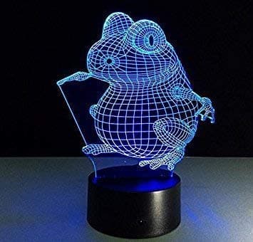 3D Frog Night Light Lamp 7 Color Change LED Touch USB Table Gift Kids Toys Decor Decorations Christmas Valentines Gift Birthday Gift