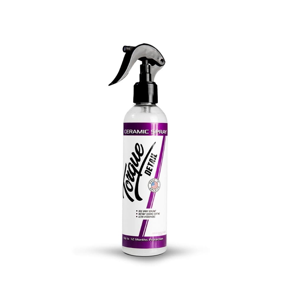 Torque Detail Ceramic Spray - Easy to Apply, Ceramic Coating Spray - Proprietary Silica Formula (Nano SiO2) Seals & Shields Car’s Clear Coat - Hydrophobic Protection & High-Gloss Shine (8 oz)