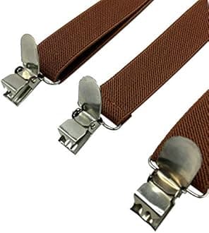 LOLELAI Suspenders for Women and Men | Elastic, Adjustable, Y-Back | Pant Clips, Tuxedo Braces