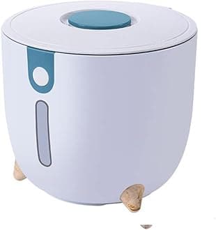 Rice Storage Rice Dispenser with Measuring Cup Food Cereal Storage Bucket Container Kitchen Tool