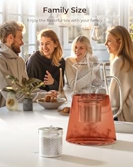 Reinmoson 304 Stainless Steel Extra Large Tea Strainer for Loose Tea, Extra Fine Mesh Tea Infuser & Spice Infuser for Cooking, 2 Pack 3” x 3.2” Tea Diffusers for Loose Tea Black Tea, Rooibos, etc