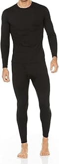 ThermajohnMen's Ultra Soft Thermal Underwear Long Johns Set with Fleece Lined