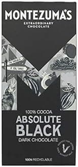 Montezuma's - Absolute Black Dark Chocolate 100% Cocoa Bar - 100g (Pack of 9)