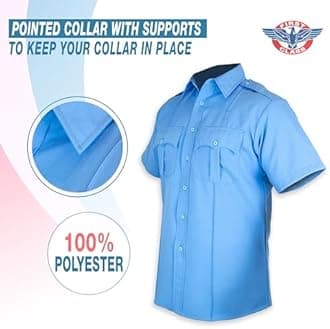 First Class mens Polyester Uniform Shirt Button Down Shirt