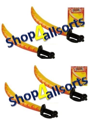 Crazy Fun 4 X Inflatable Sword 32" 81Cm Ideal For Beach Parties Garden
