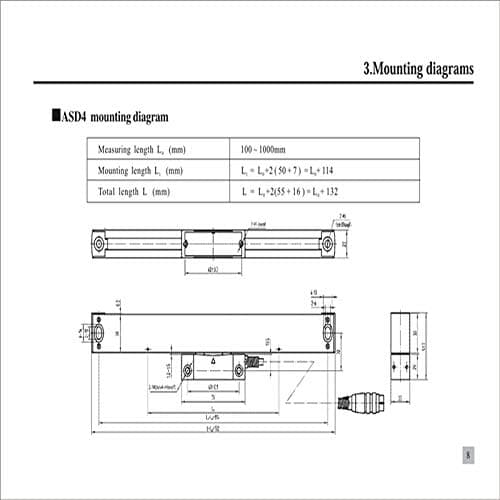 BiGa 3 Axis Digital Readout DRO For Mill With 3 Linear Scales