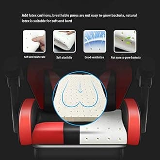 Gaming Chair Computer Chairs Swivel Chair Video Game Chair, Elevating Rotary Reclining Office Chair Built-in Latex Cushion With Footrest Ergonomics Computer Chair Massage Pillow Warm as ever To purs