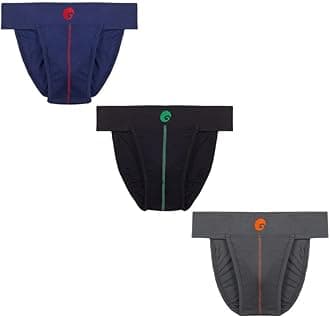 omtexAthletic Neo Stretchable Supporter Back Covered with Cup Pocket, Ideal for Workout and Sports Quick Dry Moisture Wicking Underwear (Pack of 2)