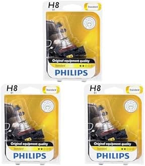 PHILIPSH8 Standard Halogen Headlight Bulb (Pack of 3)