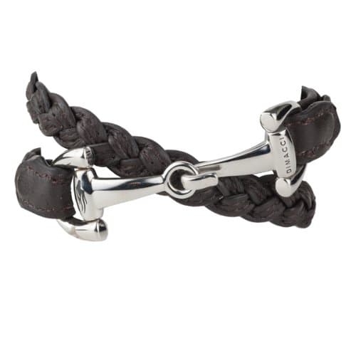 Alba Brown & Stainless Braided Bit Bracelet