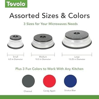 Tovolo Small Collapsible Microwave Cover, Lid for Reheating Food, Meal Prep Kitchen Gadget, No Mess Folding Bowl Cover Kitchen Tool, Charcoal