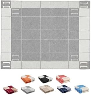 Sponsored Ad - h Blanket Soft Throw Blanket Faux Fleece Cashmere Plaid Warm Shawl Thick Knitted Plush Cozy Comfy for Women Throw Blanket for Sofa Couch Bed Queen King Size 55x66 in (Light Grey)