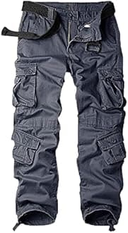 AKARMY Men's Camo Cargo Work Pants Cotton Military Army Casual Tactical Wild Combat Pants with 8 Pockets