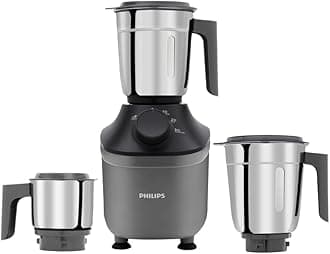 HL7770/00 Mixer Grinder, 800 Watt Powerful motor, 3 Jars, MicroGrind technology; Coarse Mode for Silbatta-like Texture, Fine or Superfine for perfect textures every time