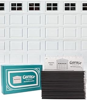 Merhoff & Larkin Magnetic Garage Door Decals | Black Bubble Pattern | 32 Pre-Measured Decals | Vinyl Material | Minimalist Style | Easy Installation & Outdoor Use