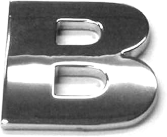 Chrome Letters Digits Numbers Signs Self Adhesive 3D Emblem Decal Badge Sticker for Car Van Home Decor - Letter B