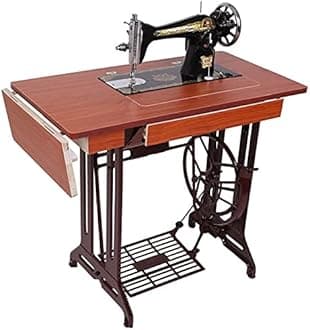 Sewing Machines Vintage Sewing Machine Household Foot-Operated Manual Tailor Head Eat Thick Sewing Machine with Iron Frame - Old Fashioned(Size:a)