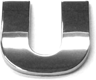 SolaDirect Chrome Letters Digits Numbers Signs Self Adhesive 3D Emblem Decal Badge Sticker for Car Van Home Decor - Letter U