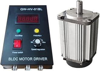 High Speed 110V 6000rpm 0.75KW 750W 80mm Brushless DC Motor Low Noise Hall BLDC Motor with Driver (110v-750W6000rpm)