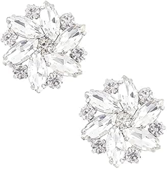 FINGERINSPIRE Rhinestone Crystal Metal Shoe Clips for Wedding Party Purse Hardware Accessoriess Decoration