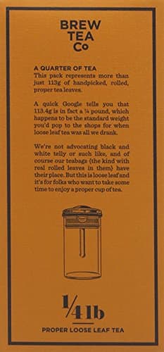 Brew Tea Co Lemon and Ginger Proper Loose Leaf Tea 113g, Pack of 2 (226g)