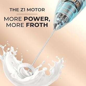 Zulay Powerful Milk Frother for Coffee with Upgraded Titanium Motor - Handheld Electric Whisk, Milk Foamer, Mini Mixer & Coffee Blender for Frappe, Latte, Matcha, No Stand - Pink