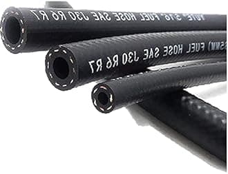 Universal Fuel Pipe LINE Rubber Reinforced for Fuel Hose Engine UNLEADED Petrol Diesel Oil (6.0MM X 12.0MM, 7 Meter)