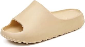 Cloud Slides for Men and Women, Quick Drying Slippers Shoe Open Toe Thick Soft, Platform Slide Sandals Daily Shower Sandals, Non-Slip Bathroom Slippers Summer for Indoor & Outdoor