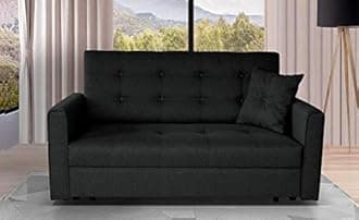 mkSofa Bed- 3 Seater Sofa Bed for Living Room, Bedroom Furniture- Three Seater Sofa with Modern Fabric- Sofa Bed 3 Seater is Available in Dark Grey Color