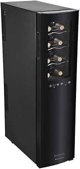 Koblenz 18-Bottle Free Standing Dual Zone Fridge and Chiller, Thermoelectric Wine Cooler with Digital Display and Touch Controls, Black, 750 ml Wine Bottles (EVFK-18)