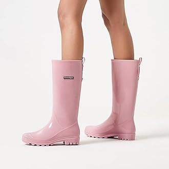 planone Tall Rain Boots Women Fashion Waterproof Boots for Women Light Outdoor Garden Shoes Muck Boots for Ladies Non Slip Work Shoes Rubber Boots with Premium Comfort Insole