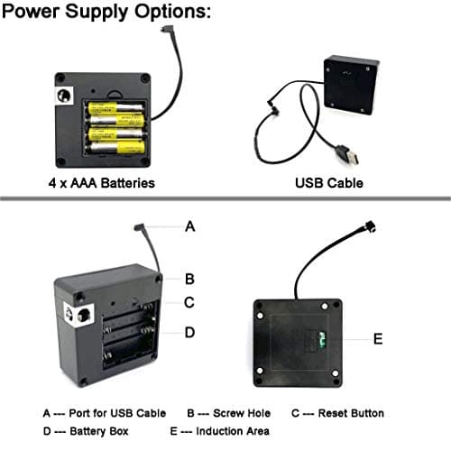 WOOCH Electronic Cabinet Lock with Hidden RFID Lock with USB Cable for Wooden Cabinets and Drawers Cabinet