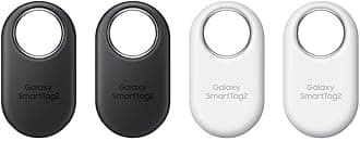 Samsung Galaxy SmartTag2 Bluetooth Tracker (4 Pack), Compass View AR, Find Lost Mode, 2 Black/2 White