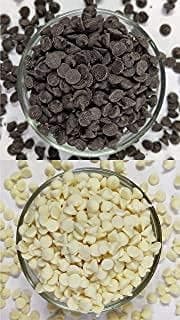 Midwinfer White And Dark Chocolate chips 200g (100g Inch) For Cake Decoration And Baking Cake
